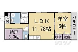 京都地下鉄東西線 東山駅 徒歩2分の賃貸マンション 3階1SLDKの間取り