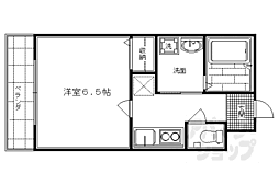 阪急京都本線 西院駅 徒歩5分の賃貸マンション 3階1Kの間取り