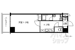 アスヴェル京都西大路御池 2階1Kの間取り