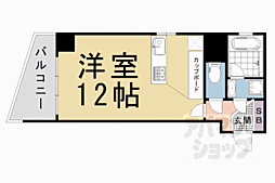 阪急京都本線 京都河原町駅 徒歩8分の賃貸マンション 7階ワンルームの間取り