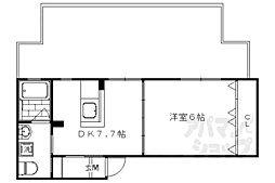マルティ円町 4階1DKの間取り