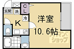 ＥＮ西ノ京二条 101 1階1Kの間取り