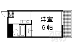 メゾン紫野 3階1Kの間取り