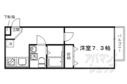 JR山陰本線 花園駅 徒歩11分の賃貸アパート 1階1Kの間取り