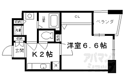 JR東海道・山陽本線 京都駅 徒歩5分の賃貸マンション 3階1Kの間取り