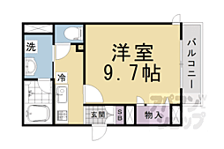 シャーメゾン京都朱雀 1階1Kの間取り