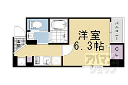 JR東海道・山陽本線 京都駅 徒歩12分の賃貸マンション 3階1Kの間取り