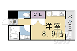 京阪本線 七条駅 徒歩5分の賃貸アパート 2階ワンルームの間取り