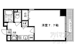 グリーンヒル四条大宮 3階1Kの間取り