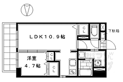 阪急京都本線 京都河原町駅 徒歩5分の賃貸マンション 6階1LDKの間取り