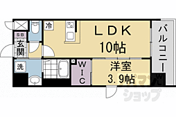 ソルテラス京都西院　ＳＴＡＴＩＯＮ　ＳＩＤＥ 201 2階1LDKの間取り