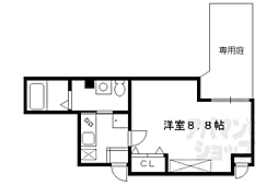 フラッティK&S千本寺之内 1Kの間取図画像