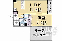 阪急京都本線 西院駅 徒歩7分の賃貸マンション 1階1LDKの間取り