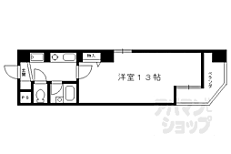 大晋メゾネ四条大宮 4階1Kの間取り