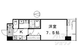 カスタリア京都西大路 11階1Kの間取り