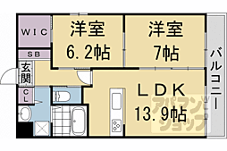 ＳＩＬＫ　ＨＯＵＳＥとなみ　3号館 402 4階2LDKの間取り