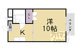 コートホーム21 1Kの間取図画像