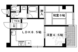 エクセルメゾン御池 2LDKの間取図画像