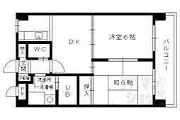 コンソナンス西紀 2DKの間取図画像