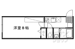 アークリード千本今出川 1Kの間取図画像