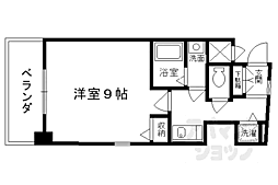 リーガル京都河原町五条 1Kの間取図画像