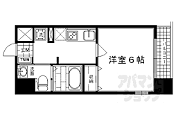 アーバンフラッツ四条西洞院 1Kの間取図画像