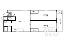 未麗七条大宮 2LDKの間取図画像
