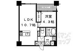 カスタリア壬生 1LDKの間取図画像