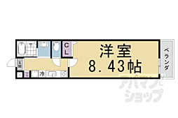 LaFiteOMIYA 1Kの間取図画像