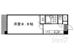 ハウスセゾン朱雀大路 1Kの間取図画像
