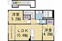 リヴィエール壬生 2LDKの間取図画像