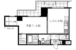 クリスタルグランツ京都御所西 1SLDKの間取図画像