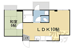 七条ハイツ 2Kの間取図画像