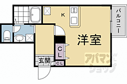 スワンズ京都セントラルシティ 1Kの間取図画像