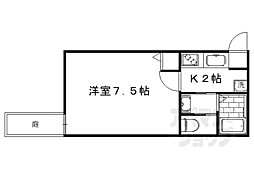 フラッティ丹波口 1Kの間取図画像