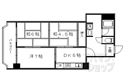 西陣ロイヤルハイツ 3DKの間取図画像