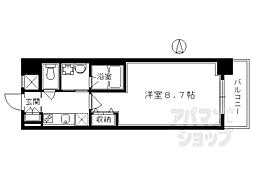 アスヴェル京都市役所前3 1Kの間取図画像