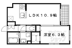 Classy壬生 1LDKの間取図画像