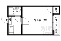 コーポ未麗等持院 1Kの間取図画像