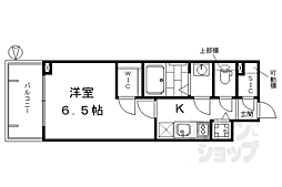エスリード京都梅小路 1Kの間取図画像