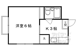 第一大隅ハイツ 1Kの間取図画像