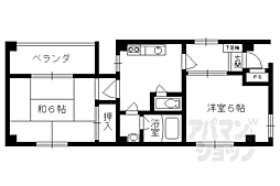 エンジョイ山本 2DKの間取図画像