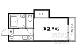 シルキー 1Kの間取図画像