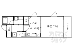 オープンヒルズ 1DKの間取図画像