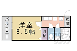 イーストコート東山 1Kの間取図画像