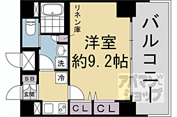 プレサンス京都四条大宮 1Kの間取図画像