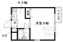 JR東海道・山陽本線 京都駅 徒歩5分の賃貸マンション 2階1Kの間取り