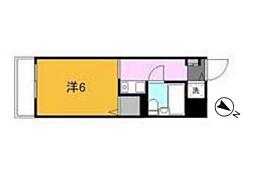 日神パレス白楽 1Kの間取図画像