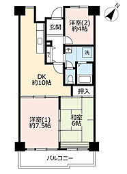 UR都市機構洛西センタープラザ 3DKの間取図画像