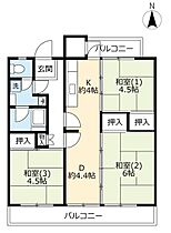 UR花園  ｜ 京都府京都市右京区花園鷹司町（賃貸マンション3DK・4階・58.03㎡） その2